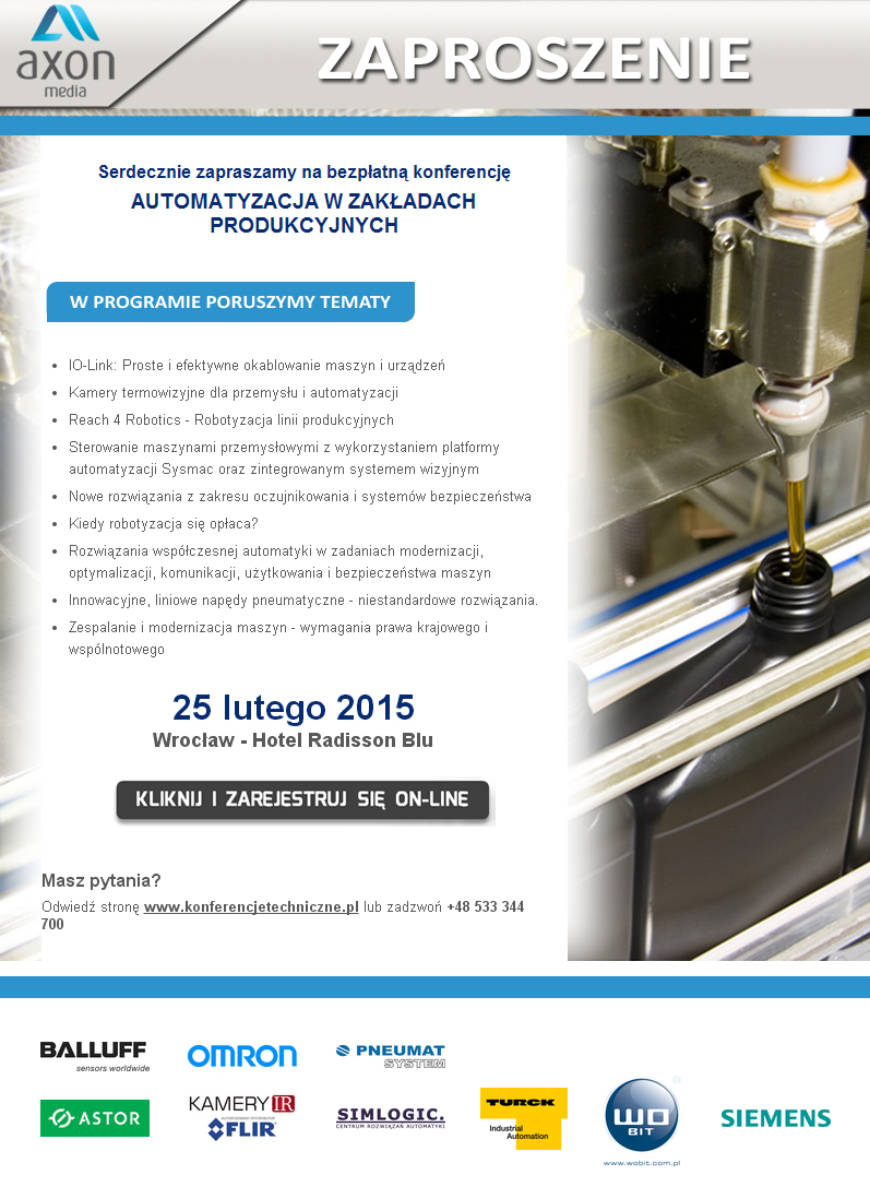 Automatyzacja w zakładach produkcyjnych 25.02.2015